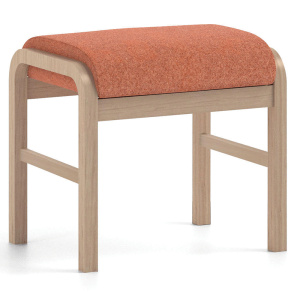 Repose-pieds RELAX tissu enduit piètement bois - L54xP41xH51 cm