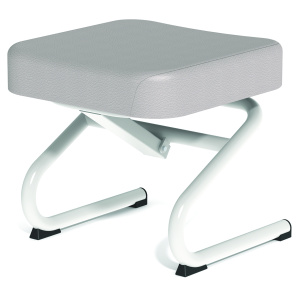 Pouf KOSI WT1400 tissu enduit - L47xP47xH44 cm - Gris clair RAL 7035