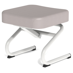 Pouf KOSI WT1400 tissu enduit - L47xP47xH44 cm - Gris clair RAL 7035