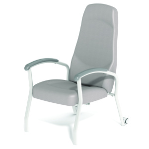 Fauteuil KOSI WT1400 assise amovible tissu enduit structure époxy roues ménages - L68xP79,5xH114 cm