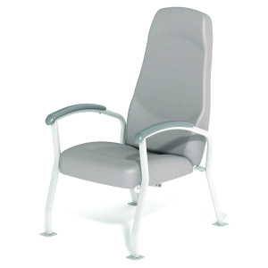 Fauteuil KOSI WT1400 tissu enduit structure époxy platine de fixation - L68xP79,5xH114 cm