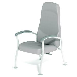 Fauteuil KOSI WT1400 dossier inclinable tissu enduit structure époxy platine de fixation - L68xP79,5xH114 cm