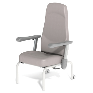 Fauteuil KOSI WT1500 tissu enduit structure ?poxy roues m?nages arri?res - L68xP77xH114 cm