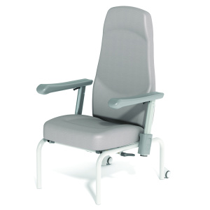 Fauteuil KOSI WT1500 tissu enduit structure époxy roues ménages arrières - L68xP77xH114 cm