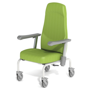 Fauteuil KOSI WT1500 tissu enduit structure époxy roues D100 mm simple galet - L68xP77xH114 cm