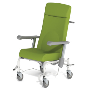 Fauteuil KINO WT1600 frein avant/arrière tissu enduit structure époxy roues D125 mm double galet - L69xP73xH121 cm