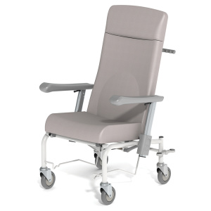 Fauteuil KINO WT1600 frein arrière tissu enduit structure époxy roues D125 mm double galet - L69xP73xH121 cm