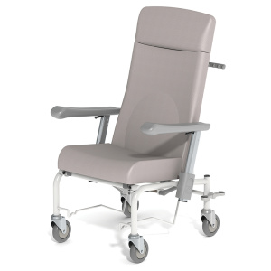 Fauteuil KINO WT1600 frein arrière tissu enduit structure époxy roues D125 mm double galet - L69xP73xH121 cm