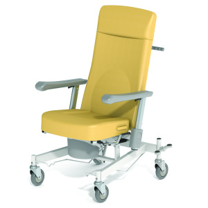 Fauteuil KOMBI frein arrière tissu enduit structure époxy roues D125 mm double galet - L69xP73xH121 cm