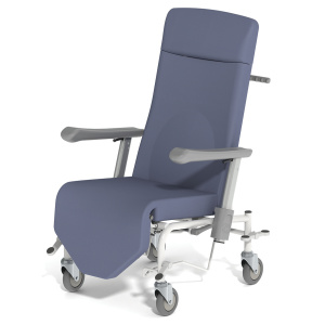 Fauteuil KLUB WT1602 frein avant/arrière tissu enduit structure époxy roues D125 mm double galet - L69xP81xH121 cm