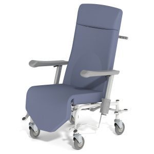 Fauteuil KLUB WT1602 frein avant/arri?re tissu enduit structure ?poxy roues D125 mm double galet - L69xP81xH121 cm