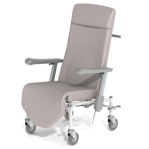 Fauteuil KLUB WT1602 frein arrière tissu enduit structure époxy roues D125 mm double galet - L69xP81xH121 cm