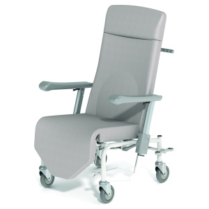 Fauteuil KLUB WT1603 frein arrière tissu enduit structure époxy roues D125 mm double galet - L69xP81xH121 cm