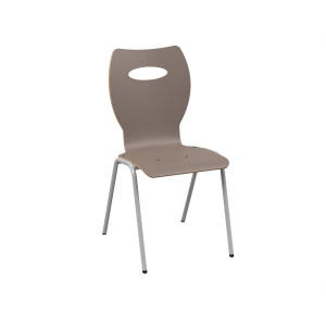 Chaise NINA coque C20 Kary stratifié chant brut piètement époxy - T6