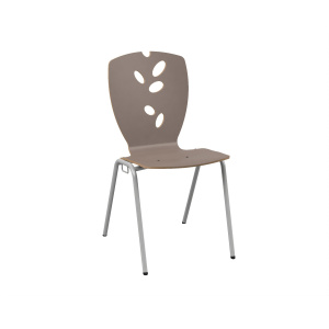 Chaise NINA accrochable coque C11 Natura stratifié chant brut piètement époxy - T6