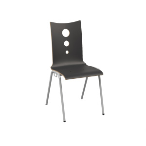 Chaise NINA accrochable coque C16 Bulle stratifié chant brut piètement époxy - T6