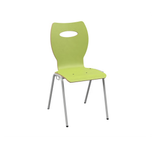 Chaise NINA accrochable coque C20 Kary stratifié chant brut piètement époxy - T6