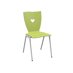Chaise NINA accrochable coque C8 Hello stratifié chant brut piètement époxy - T6