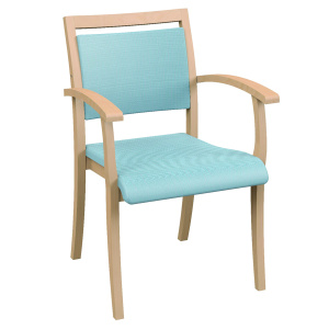 Bridge POLKA assise et dossier tissu enduit piètement bois - T6