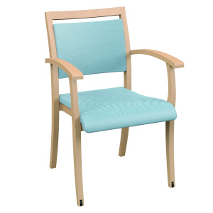 Bridge POLKA mobile assise et dossier tissu enduit piètement bois - T6