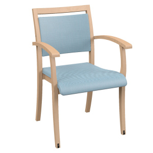 Bridge POLKA mobile assise et dossier tissu enduit piètement bois - T6