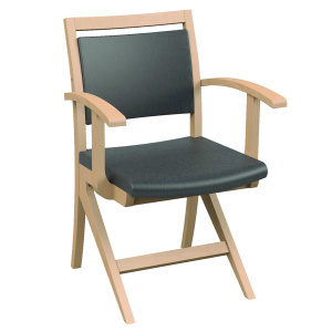 Bridge POLKA AST assise et dossier tissu enduit piètement bois - T6