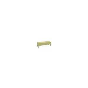 Banc CASSIS assise tissu enduit piètement bois - L130xP42xH45 cm