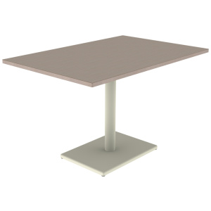 Table MENORCA plateau ép.24 mm stratifié chant bois piètement époxy - 120x80 cm - T6
