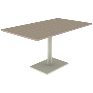 Table MENORCA plateau ép.24 mm stratifié chant bois piètement époxy - 140x80 cm - T6