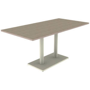 Table MENORCA plateau ép.24 mm stratifié chant bois piètement époxy - 160x80 cm - T6