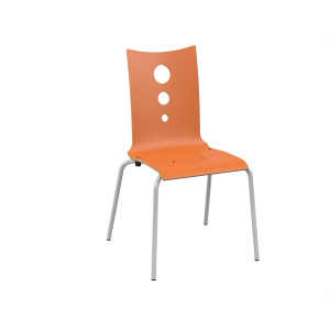 Chaise IXIA coque C16 Bulle stratifié chant brut piètement époxy - T6