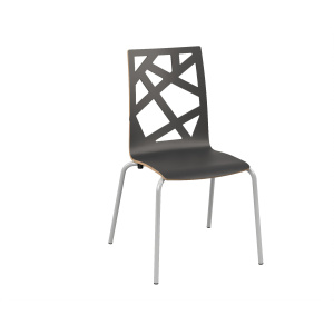 Chaise IXIA PREMIUM coque C5 Mozaïk stratifié chant brut piètement époxy - T6