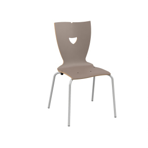 Chaise IXIA coque C8 Hello stratifié brut piètement époxy - T6