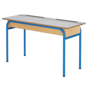 Bureau LUTRIN plateau ép.21 mm MDF stratifié chant verni - 130x50 cm - T6