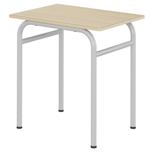 Table DELTA plateau ép.21 mm stratifié chant bois piètement époxy - 70x50 cm - T6