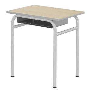 Table DELTA casier plateau ép.21 mm stratifié chant polyuréthane piètement époxy - 70x50 cm - T6