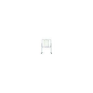 Tableau pivotant blanc pour feutre piètement époxy - L139xP60xH200 cm - Gris alu RAL 9006