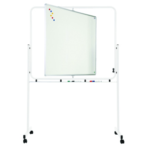 Tableau pivotant blanc pour feutre piètement époxy - L139xP60xH200 cm - Blanc RAL 9010