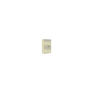 Armoire monobloc portes battantes 4 tablettes coloris noir - L120xP43xH198 cm - Beige RAL 1015