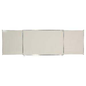 Tableau triptyque 1 face intérieur blanc pour feutre 1 face extérieur vert pour craie - L200xH120 cm