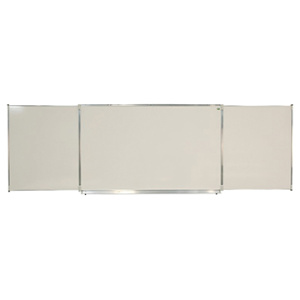 Tableau triptyque 1 face intérieur blanc pour feutre 1 face extérieur vert pour craie - L200xH120 cm