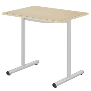 Table ESPACE plateau stratifié ép.24 mm chant bois piètement époxy - 80x60 cm - T6