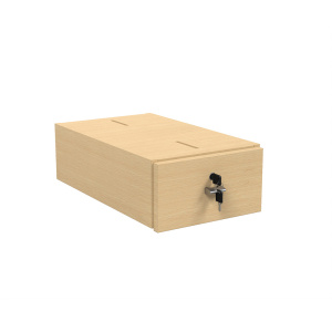 Caisson 1 tiroir NOVA mélaminé - L32xP55xH16,5 cm - Hêtre miel