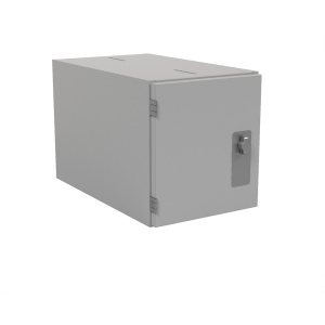 Caisson 1 porte NOVA mélaminé - L32xP55xH35 cm - Gris perle/dauphin