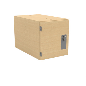 Caisson 1 porte NOVA mélaminé - L32xP55xH35 cm - Hêtre miel