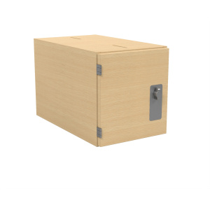 Caisson 1 porte NOVA mélaminé - L32xP55xH35 cm - Hêtre miel