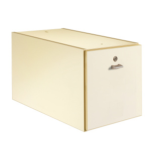 Caisson 1 tiroir dossiers suspendus NOVA mélaminé - L32xP55xH35 cm - Ivoire/Coquille d'uf