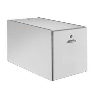 Caisson 1 tiroir dossiers suspendus NOVA mélaminé - L32xP55xH35 cm - Gris perle/dauphin