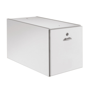 Caisson 1 tiroir dossiers suspendus NOVA mélaminé - L32xP55xH35 cm - Gris perle/dauphin