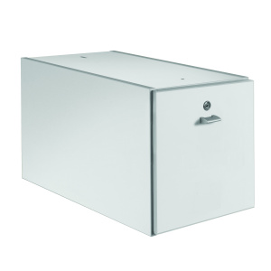 Caisson 1 tiroir dossiers suspendus NOVA mélaminé - L32xP55xH35 cm - Gris perle/dauphin